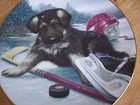 Retired Jim Lamb German Shepherd Puppy Plate SLAP SHOT from Good Sports Series — photo 2