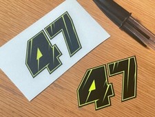 Axel Bassani Race Número 47 Flo amarillo - (Par muy pequeño) - VENDEDOR DEL REINO UNIDO