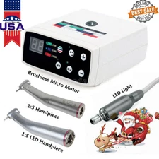 Dental LED Brushless Electric Micro Motor E type 1:1/1:5 Contra Angle fit NSK MX