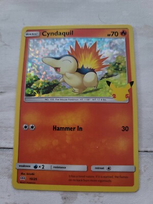 cyndaquil pokemon card mcdonalds (10/25) [McDonald's 25th Anniversary] [RCC] Tackle (40) Weakness / Resistance / Retreat Cost Cyndaquil (McDonald Pack 6) -