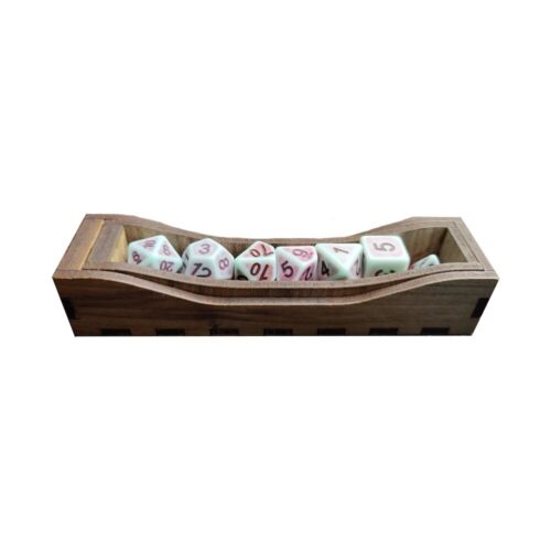 Vault dadi celtici, scatola dadi noce, confezione regalo dadi D&D, scatola legno incisa - Foto 2 di 2