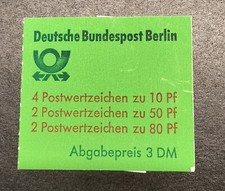 Zeszyt znaczkowy zielony 8 znaczków 3 DM Deutsche Bundespost Niestemplowane 