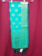 Scarf 215 6155 Banarsi Silk Assorted Colors Gold Detail Dupatta Chunni Shawl