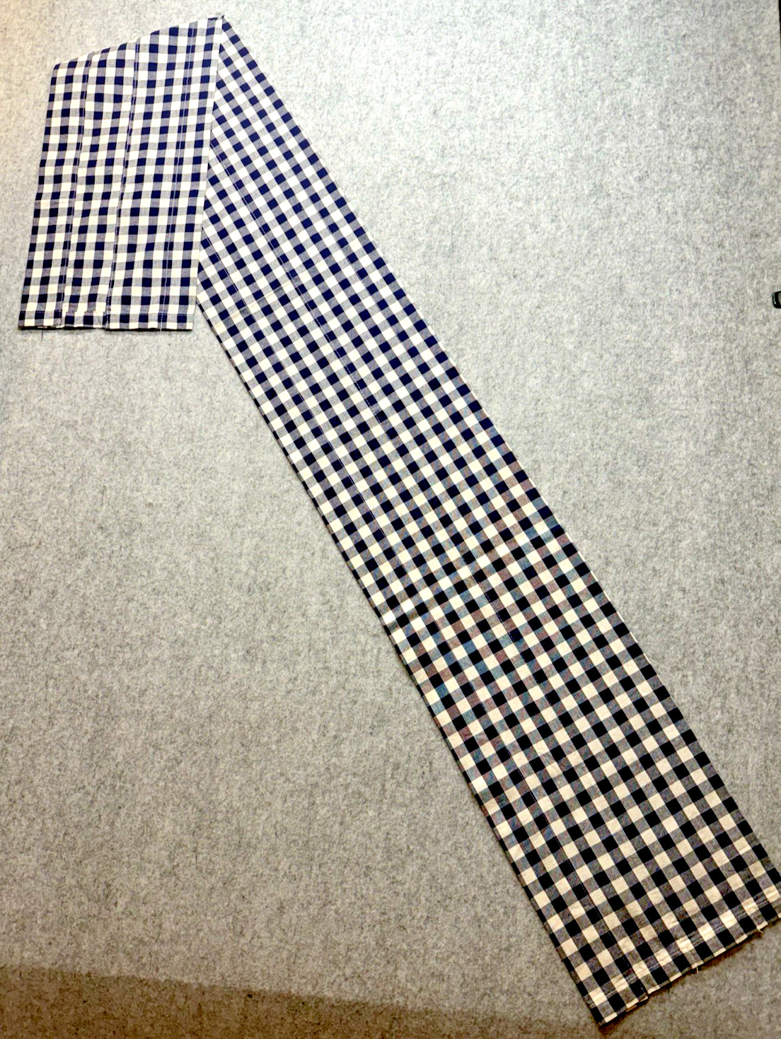 3 Buffalo Check Navy Blue & White Window Curtain Valences Primitive Cottage