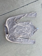 Mango Pop Women's Size Medium White Long Sleeve Body Suit (130)