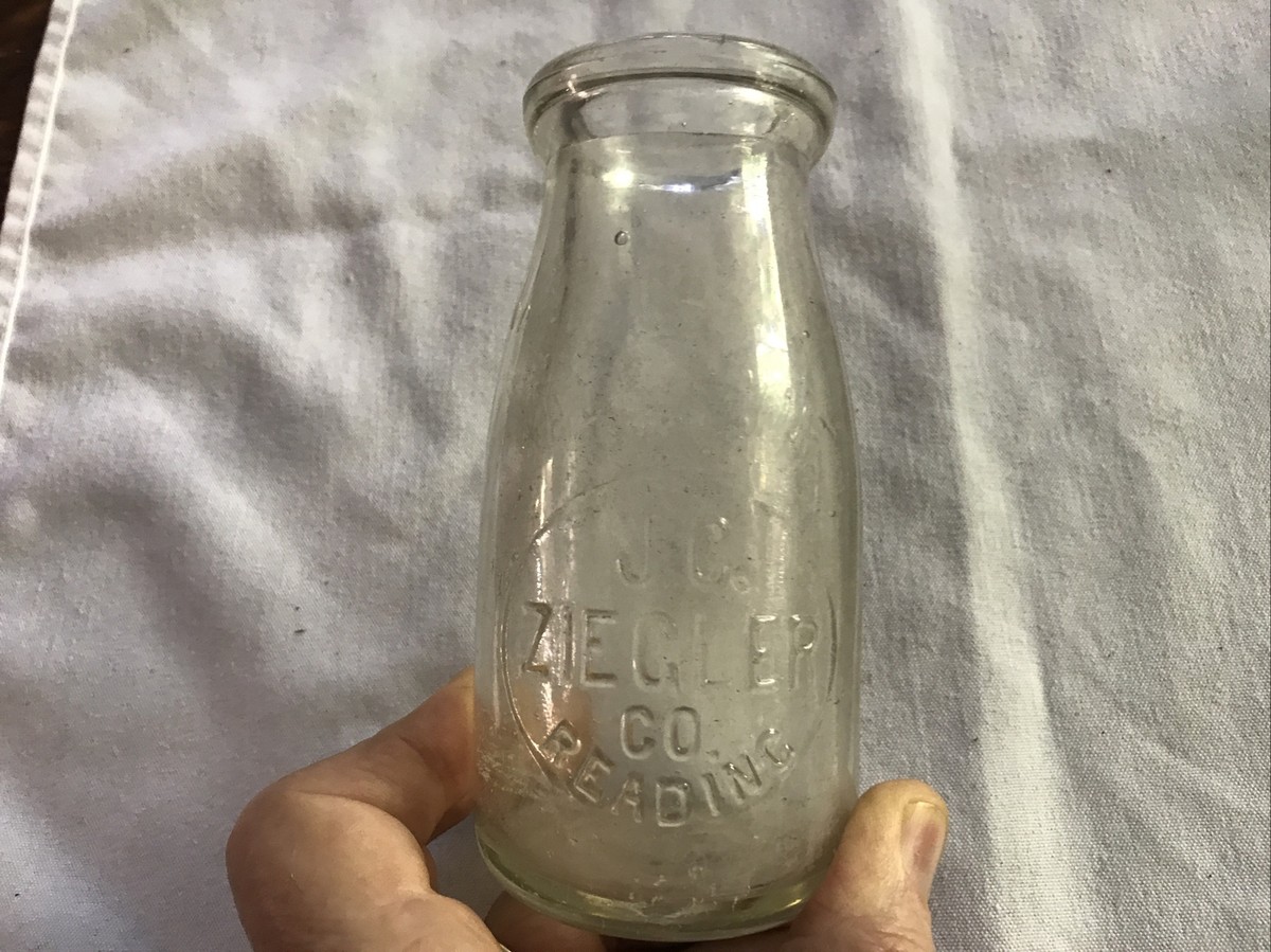 みるくページ J. C. ZIEGLER DAIRY Vintage half pint milk bottle, Reading, Pa. | eBay