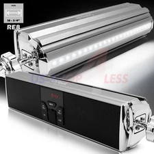 Bluetooth Motorcycle Stereo Speakers Soundbar FM Radio Audio System ATV 4Wheeler