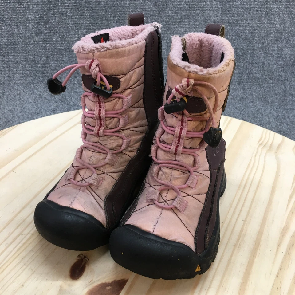 Keen Boots Niños 12 Shellback Invierno Nieve Púrpura Con Cordones Aislados 8222-MLMA Foto 3 de 4