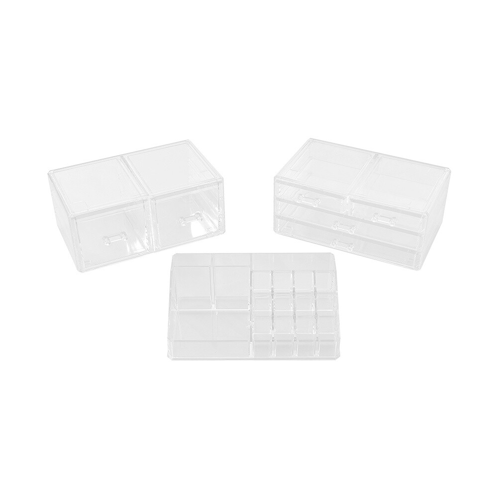Clear Dressing Table Makeup Storage Box Drawer Desktop Cosmetic