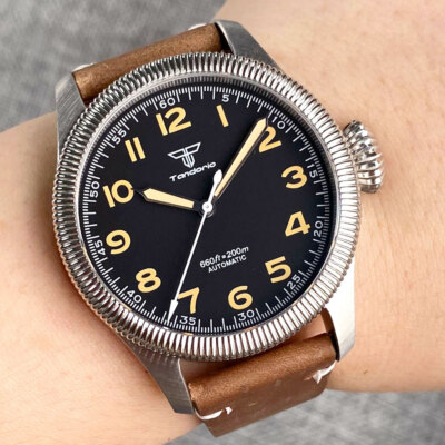 20ATM Fluted Bezel 39mm Japan NH35A PT5000 Auto Pilot Men's Watch Sapphire Glass