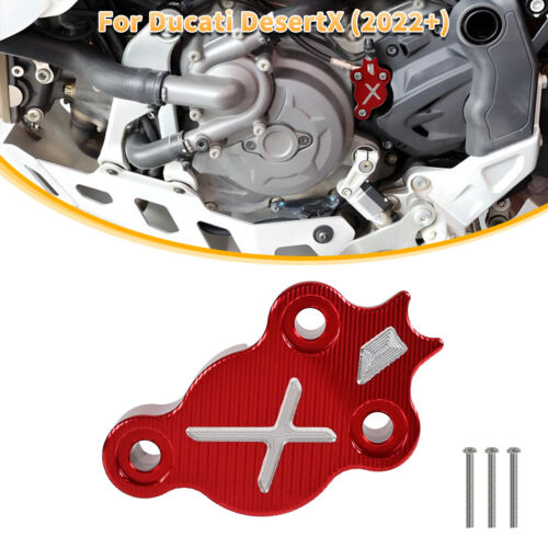 Red CNC Aluminum Clutch Slave Cylinder Cover for Ducati DesertX 2022 2023 HL - Picture 1 of 7