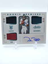 2020 Absolute Rookie Premiere Materials #214 Jalen Hurts /199 RPA Auto RC