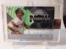 2022 Topps Clearly Authentic Generation Now Green #13/99 Eloy Jimenez Auto