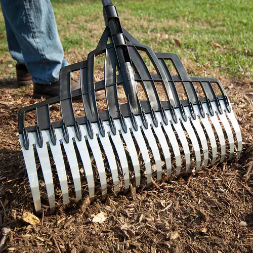 Razor-Back 20-Tine Multi-Purpose Lawn Rake, for landscape rocks leaves thatch mu - Picture 2 of 12
