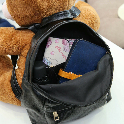 Women Girl Lolita Casual Stuffed Doll Backpack Warm Plush Bear Shoulder Bag Gift - Picture 10 of 13