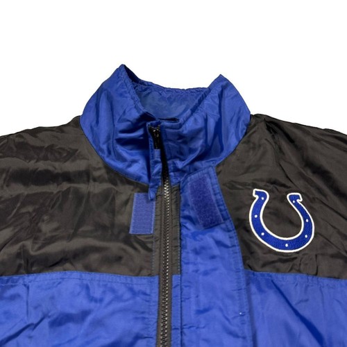 Indianapolis Colts Jacket Men's Large Vintage Game Day Full Zip Coat NFL Blue - Picture 6 of 10