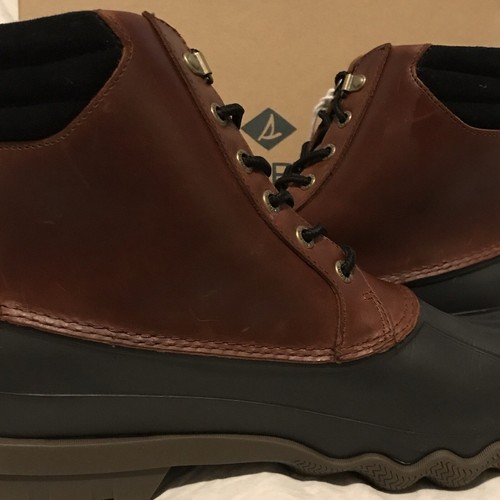 NEW Sperry Top Sider Men’s Size 10 M Avenue Duck Boots Black/Amaretto STS10548 - Picture 5 of 8