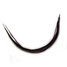 4-6 inch Purple, Brown and Beige 100 Real Hair 5 Feather Extensions bonded at