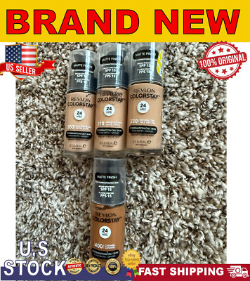 Revlon ColorStay Foundation makeup 4 Pack | Matte | Combo/Oily Skin | SPF 15 |