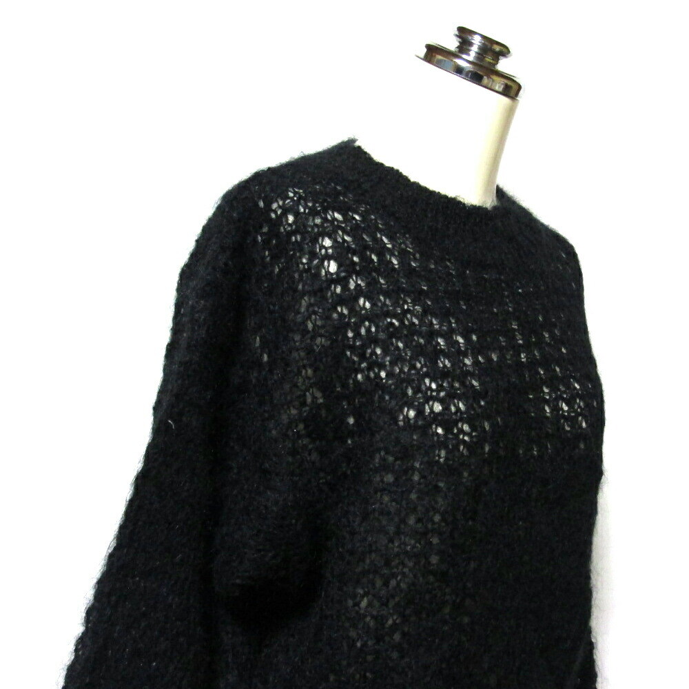 90’s Vintage mohair Knit black 90s Vintage Black Mohair Cardigan/ Minimalist/ Casual