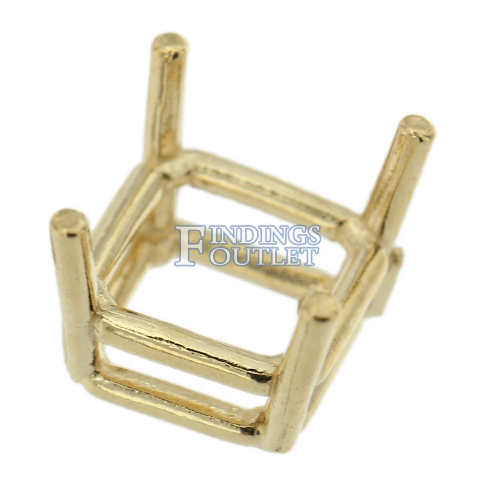 Cesta de alambre princesa oro amarillo 14K montaje 4 puntas 0,12 quilates - 5,75 quilates Foto 3 de 4