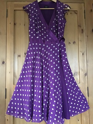 purple silk wrap dress