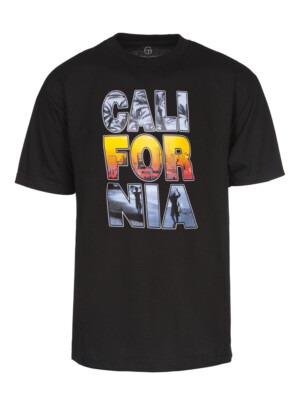 Men's California Scenery Black Short-Sleeve T-Shirt