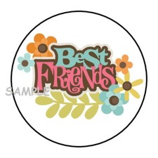 30 BEST FRIENDS ENVELOPE SEALS LABELS STICKERS 1.5" ROUND FAVORS GIFTS