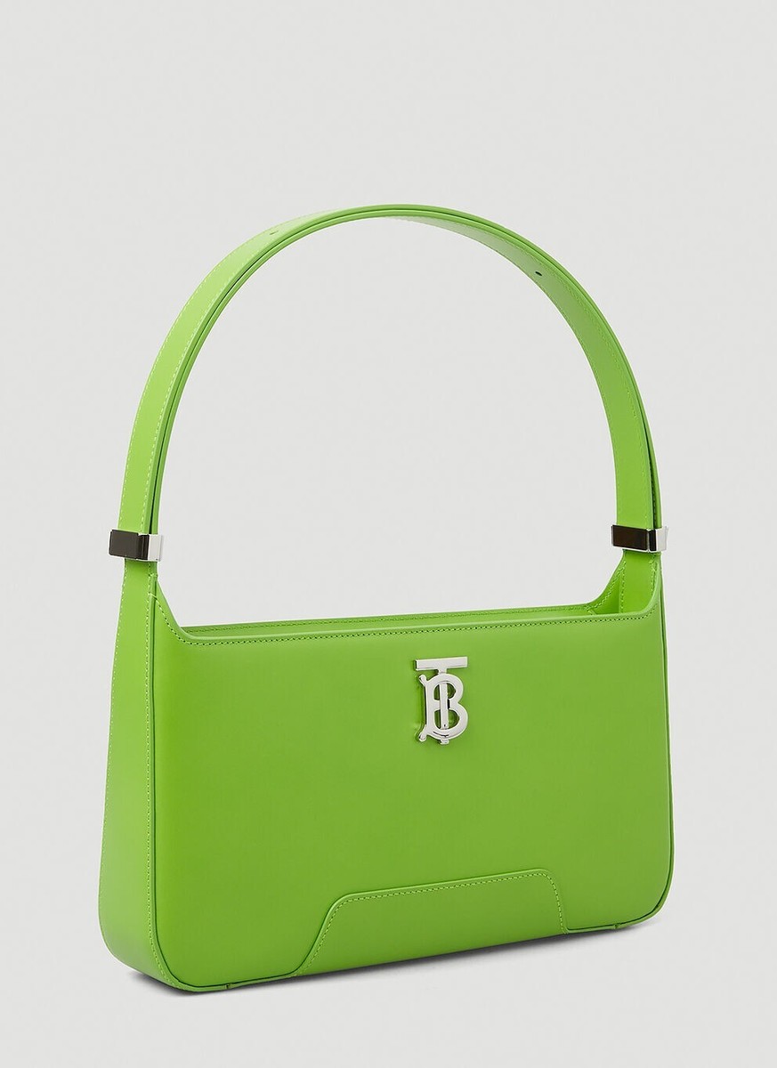 Burberry Green Smooth Calfskin Medium Logo TB Shoulder Bag $1640