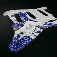 Fender Strat Pickguard • Modern Style-The Great Wave Off Kanagawa • Custom