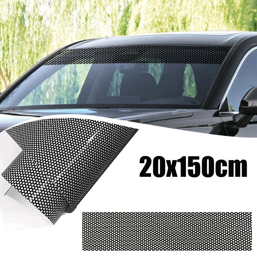 20*150CM Honeycomb Window Visor Sun Strip Vinyl Sticker For Car Windshield Decal