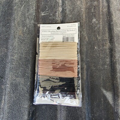 Kid s Crafts Jewelry Design Bead Braiding Cord 3 Colors 12 Yards Black Tan Brown