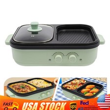 Electric Hot Pot With Grill Area, Multi-purpo...