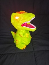 Light Up Walking T-Rex Dinosaur Toy Green Electronic Sound Kids Toy 8.5 in