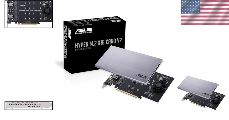 Hyper M.2 X16 PCIe 3.0 V2 - Supports 2242/2260/2280/22110 - Image 2 of 4