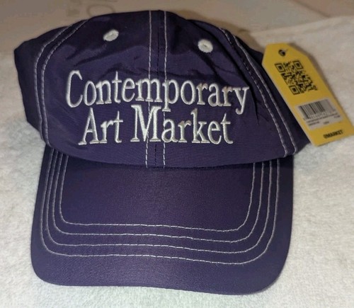 Market Contemporary Art Market Hat Plum adjustable strap back.