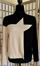 Worth Women’s 100% Wool Sweater Size P Thick Heavy Pullover Black/white