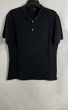 Alexander McQueen Men's Black Skull Logo Short Sleeve Polo Shirt Size S