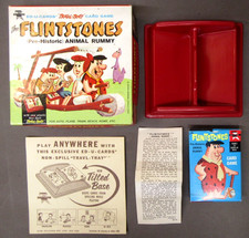 1961 THE FLINTSTONES - ANIMAL RUMMY CARD GAME SET Ed-U-Cards Hanna-Barbera au1