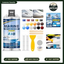 Gel Coat Repair Kit for Boats, Fiberglass Boat Repair Kit Marine Fiberglass Kit