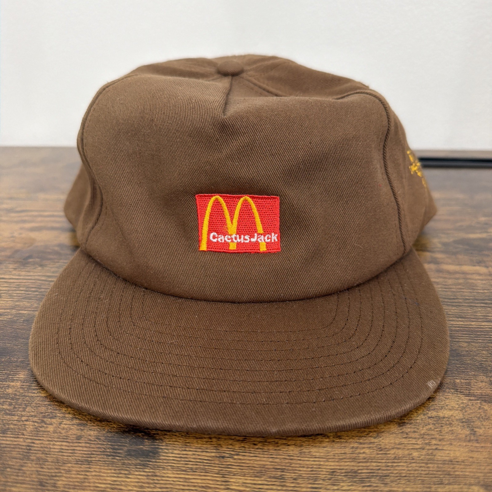 Travis Scott x McDonalds Arches Cactus Jack Brown Snapback Hat Cap One Size