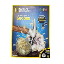 National Geographic Break Open 2 Geodes Stem Kit with Safety Goggles Pack of 2