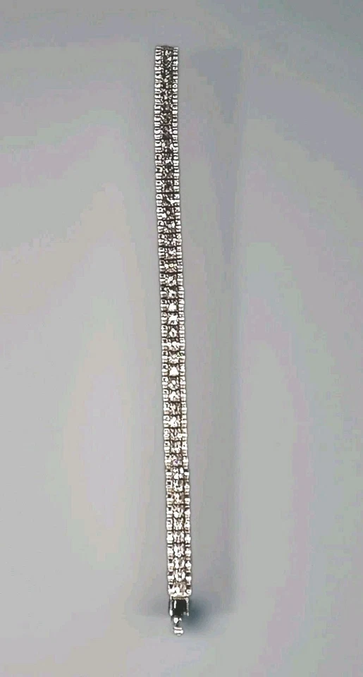 Pulsera Tenis MONET Sensacional 7" Largo '48' Brillante Estrás 💎 ECU Jy1  Foto 4 de 4