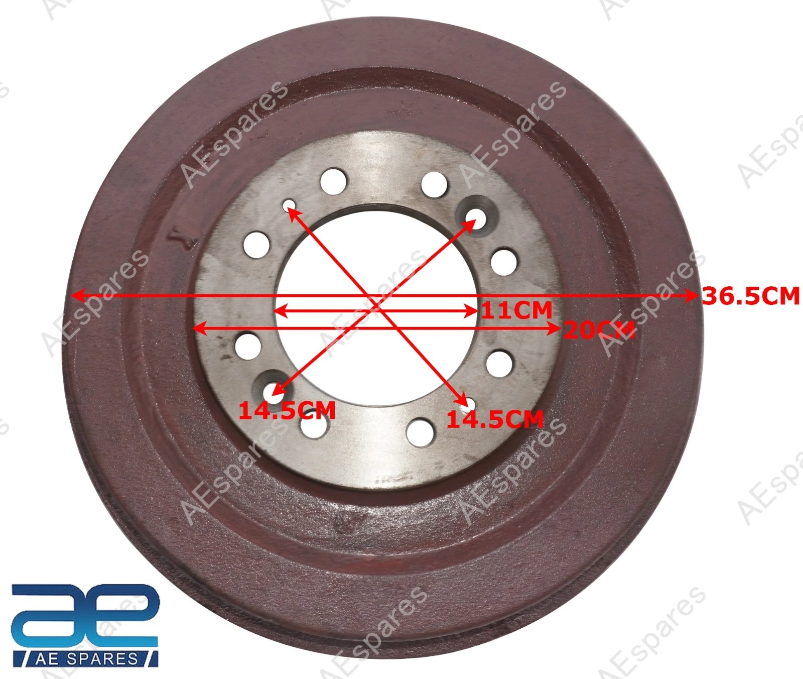 OEM QUALITY 827707M5 BRAKE DRUM FIT FOR MASSEY FERGUSON 135 150 231 235 245 view 2