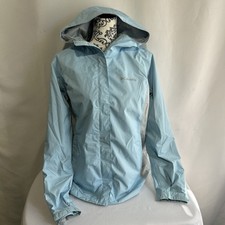 COLUMBIA ARCADIA II RAIN JACKET WATERPROOF Women  s Sz M Blue Gray Omni Tech