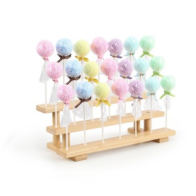 3 Tier Display Cake Pop Stand,Set of 1 21 Holes Lollipop Display Stand, Lolli...