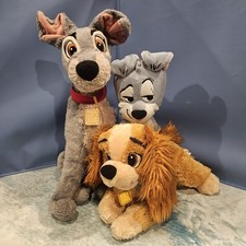 Disney Lady And The Tramp Family Plush Lot Lady Tramp Scamp