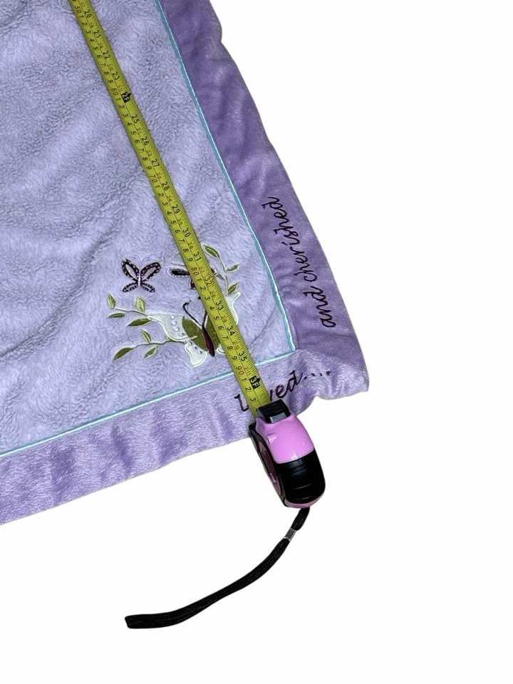 Koala Baby Loved... and Cherished Butterfly Purple Lavender Blanket Babies R Us - Image 3 of 4