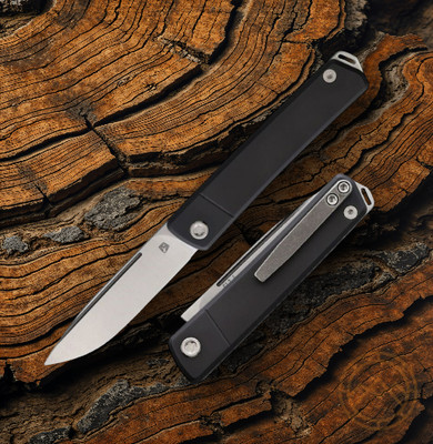 Medford Gentleman Folding Knife 3'' S45VN Steel Blade Black DLC Titanium Handle