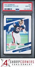 2021 PANINI DONRUSS #83 LAWRENCE TAYLOR HOF POP 6 PSA 10